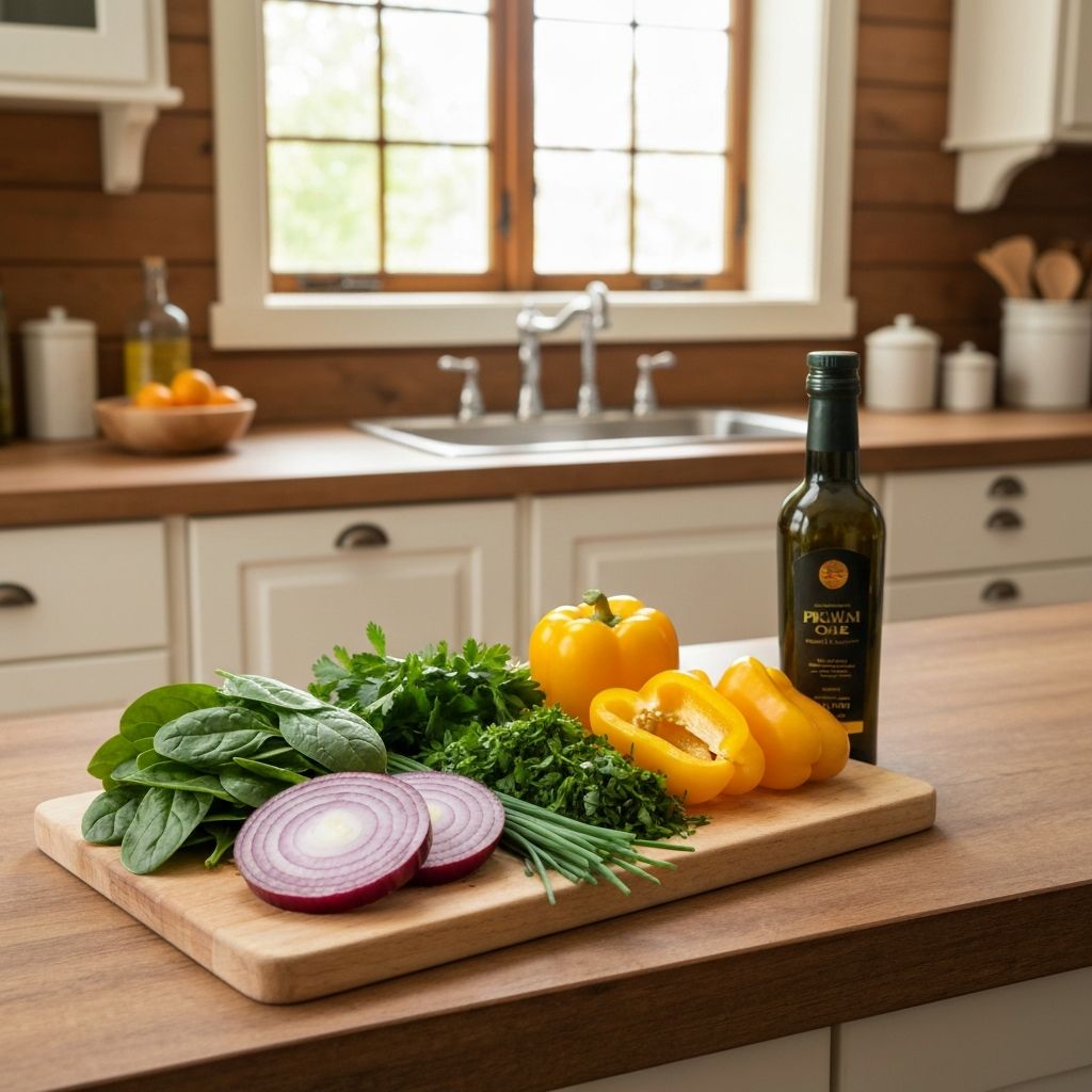 Ingredientes frescos para cocinar